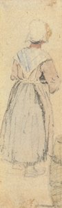 A Peasant Woman, Standing, Seen From Behind by Samuel Prout