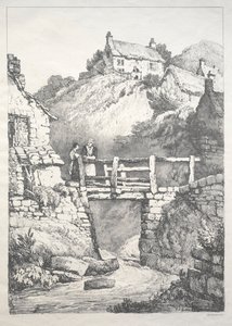 A Series of Ancient Buildings and Rural Cottages in the North of England: Runswick, 1821 by Samuel Prout