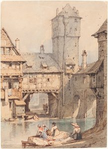 Laundresses before the Water Tower, Nuremberg by Samuel Prout