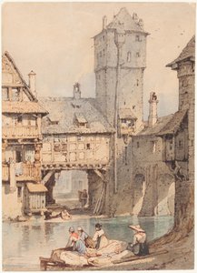 Laundresses Before the Water Tower, Nuremberg by Samuel Prout