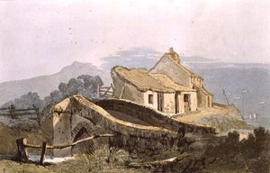 Looe, Cornwall, from Village Scenery by Samuel Prout