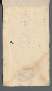 Sketchbook: Study of Cross and Rowboat on back cover by Samuel Prout