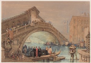 The Rialto, Venice by Samuel Prout