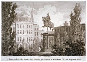 Leicester Square, Westminster, London, c1805 by Samuel Rawle