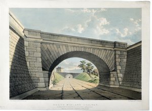 North Midland Railway. View of New Street Bridge etc in Belper, Looking South
