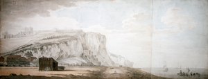 Dover Castle and Cliffs from the Shore by Samuel Scott