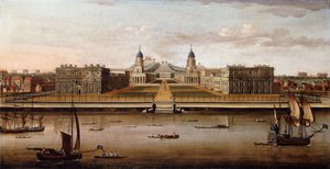 View of The Royal Hospital, Greenwich, from the Thames