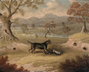Charley, a Terrier with a Rabbit by Samuel Spode