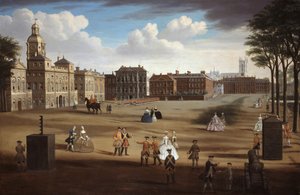 A View of the West Front of Horse Guards with the Treasury and Downing Street beyond, c.1758