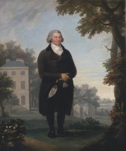 Gentleman in the Grounds of His House by Samuel de Wilde