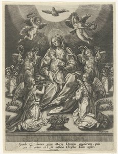 Madonna with Child Surrounded by Angels by Samuel van Hoogstraten