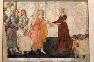 Venus and the 3 Graces Offering Presents to a Maiden, c.1483-85 by Sandro Botticelli