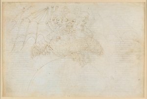 The Divine Comedy, Inferno XXXIV (1): Center of Hell: Lucifer in the Ice of Giudecca, Crushing Judas, Brutus, and Cassius by Sandro Botticelli