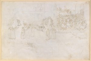 The Divine Comedy, Purgatorio X. First Ring of Purgatorio: The Marble Reliefs; Penance of the Proud by Sandro Botticelli