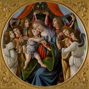 Madonna and Child with Six Angels by Sandro Botticelli