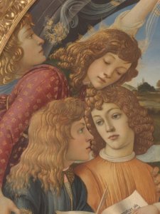Mary with Child and Five Angels