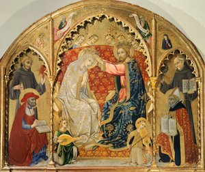 Coronation of Virgin by Sano di also Ansano di Pietro di Mencio Pietro