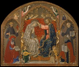 Coronation of the Virgin with Saints by Sano di also Ansano di Pietro di Mencio Pietro