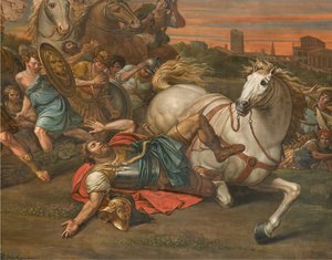 Wall opposite to the north transept counterfacade, Sante Legnani, Conversion of Saul 1814 (detail) by Sante Legnani