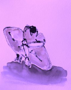 Crouching Purple Figure