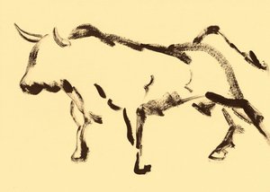 Dynamic Bull Sketch by Santhosh ch