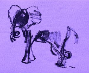 Dynamic Purple Elephant