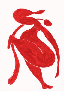 Dynamic Red Figure