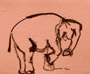 Expressive Elephant Sketch