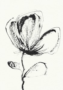 Expressive Ink Flower by Santhosh ch