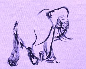 Graceful Purple Elephant