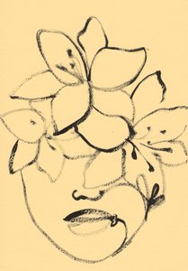 Minimalist Floral Face