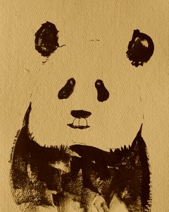 Minimalist Panda Bear