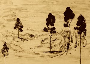 Minimalist Sepia Landscape
