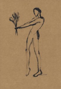 Nude Figure Holding Wheat