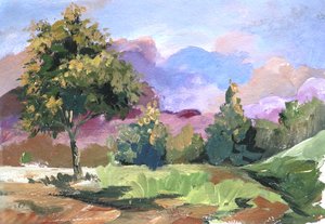 Pastel Cloudscape Tree
