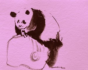 Pink Panda Sketch