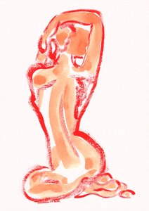 Sensual Red Figure Study by Santhosh ch