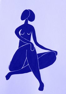 Serene Blue Silhouette