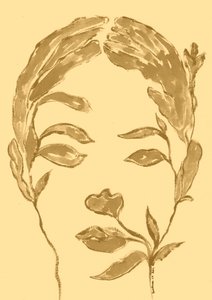 Serene Floral Face