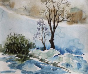 Winter River Serenity
