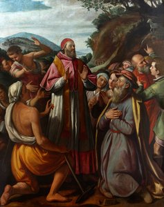 Saint Pope Clement I, surrounded by believers, 1592