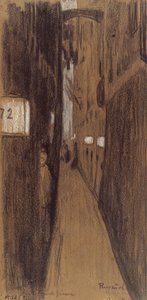 Alley in Genoa by Santiago Rusiñol