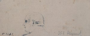 Study of a Male Head by Santiago Rusiñol
