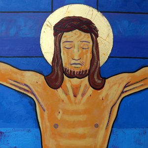 Jesus dies on the cross by Sara Hayward