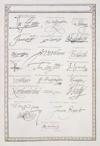 Reproduction of Signatures of the Tudors and their Court from 