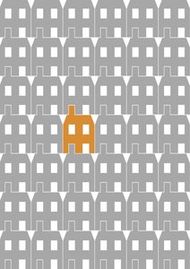 Grey Paper House, Large, 2020