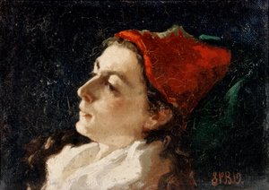 Head of a Woman in a Red Cap