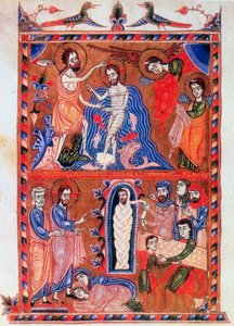 Baptism of Jesus and the Raising of Lazarus, 1336 by Sargis Pidsak