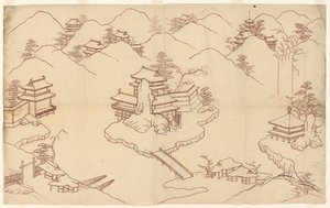 Landscape in Chinese Style by Sasaya (workshop of)