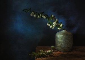 Moody Floral Still Life by Saskia Dingemans